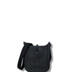 Hermes Taurillon Clemence Evelyn Crossbody Bag Black TPM