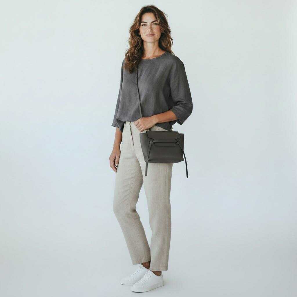 Celine Grained Calfskin Belt Bag Nano Grey