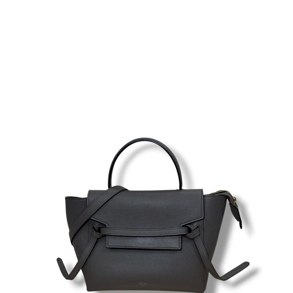 Celine Grained Calfskin Belt Bag Nano Grey