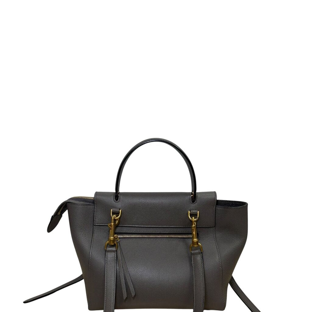 Celine Grained Calfskin Belt Bag Nano Grey