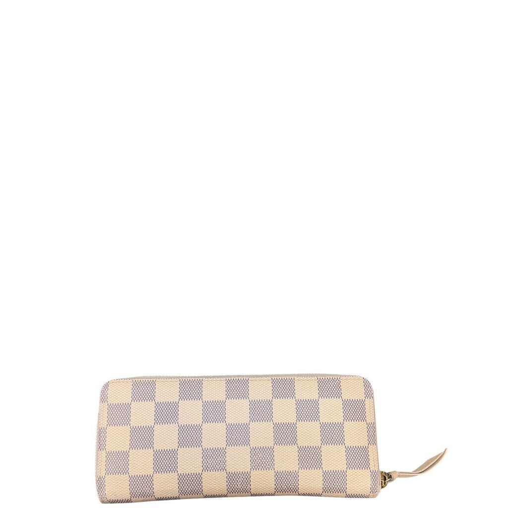 Louis Vuitton Clemence Long Zippy Wallet Damier Azur