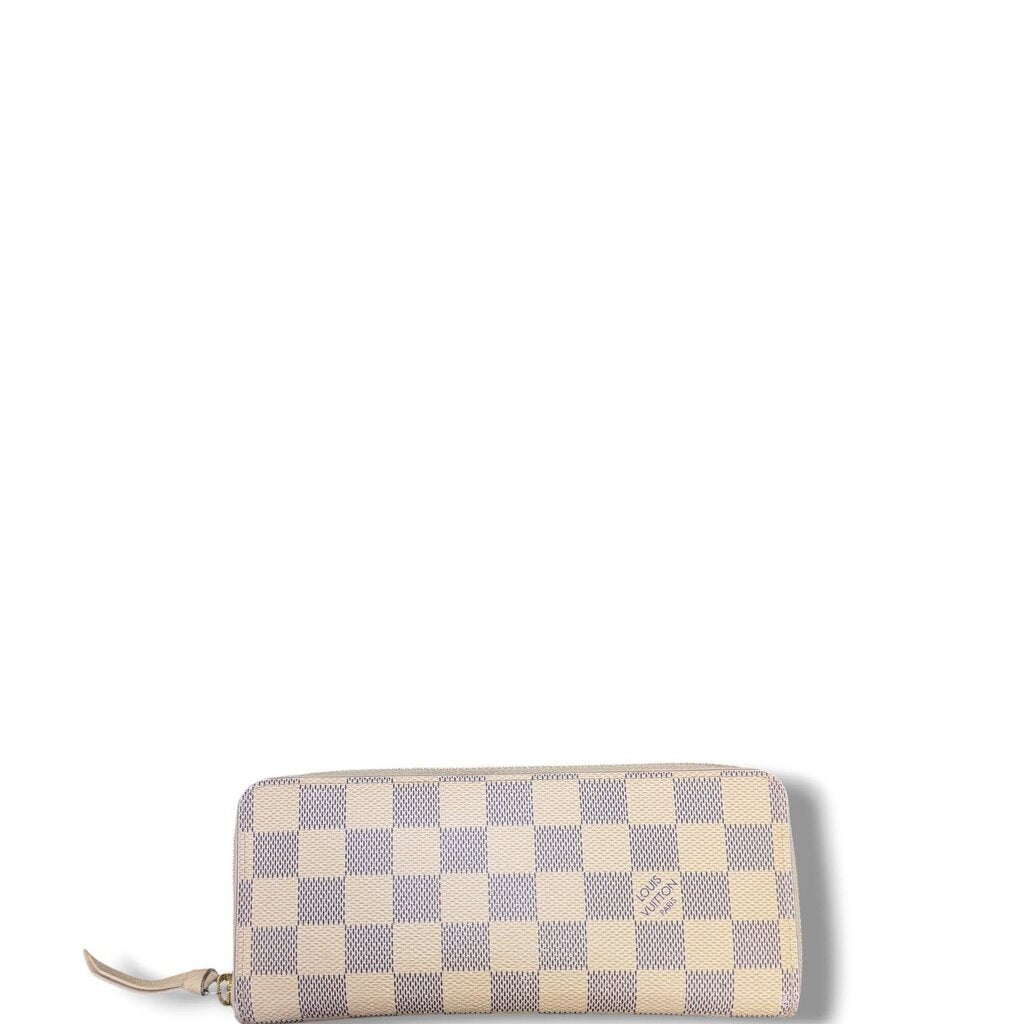 Louis Vuitton Clemence Long Zippy Wallet Damier Azur