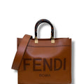 Fendi Vitello King Plexiglass Medium Fendi Sunshine Shopper Tote Brown Medium