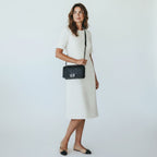 Chanel Embossed Lambskin Leather Celtic Boy Bag Black Medium