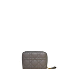 Christian Dior Dior Caro Scarlet Supple Leather Cannage Wallet Powder Beige