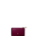 Bottega Veneta Intrecciato Leather Zippered Card Holder Wallet Purple