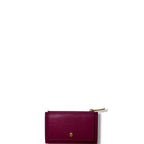 Bottega Veneta Intrecciato Leather Zippered Card Holder Wallet Purple