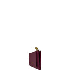 Bottega Veneta Intrecciato Leather Zippered Card Holder Wallet Purple