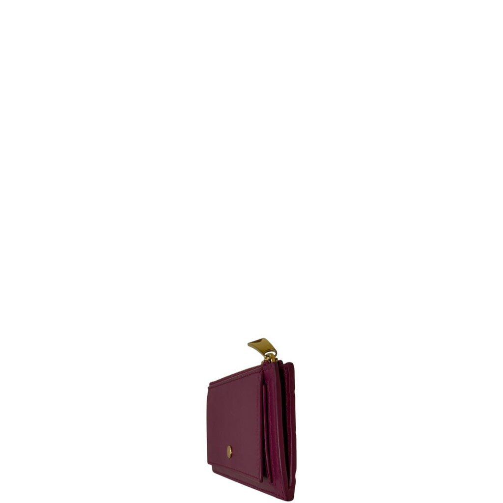 Bottega Veneta Intrecciato Leather Zippered Card Holder Wallet Purple