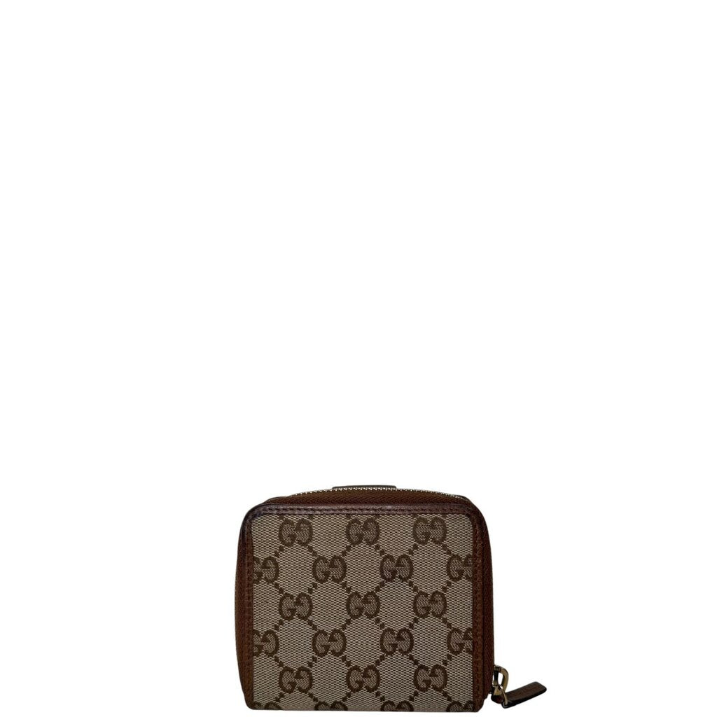Gucci Canvas Compact GG Wallet Brown