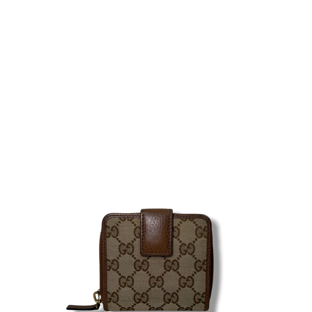 Gucci Canvas Compact GG Wallet Brown