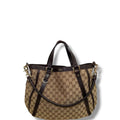 Gucci GG Abbey Canvas Convertible Hobo Brown Large