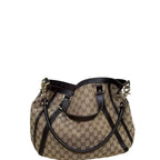 Gucci GG Abbey Canvas Convertible Hobo Brown Large