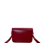 Celine Shiny Calfskin Triomphe Bag Red Medium