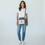 Louis Vuitton Patent Calfskin Monogram Cherrywood Top Handle Bag Rose Ballerine BB