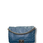 Chanel Reverso Boy Flap Bag Ocean Blue Medium
