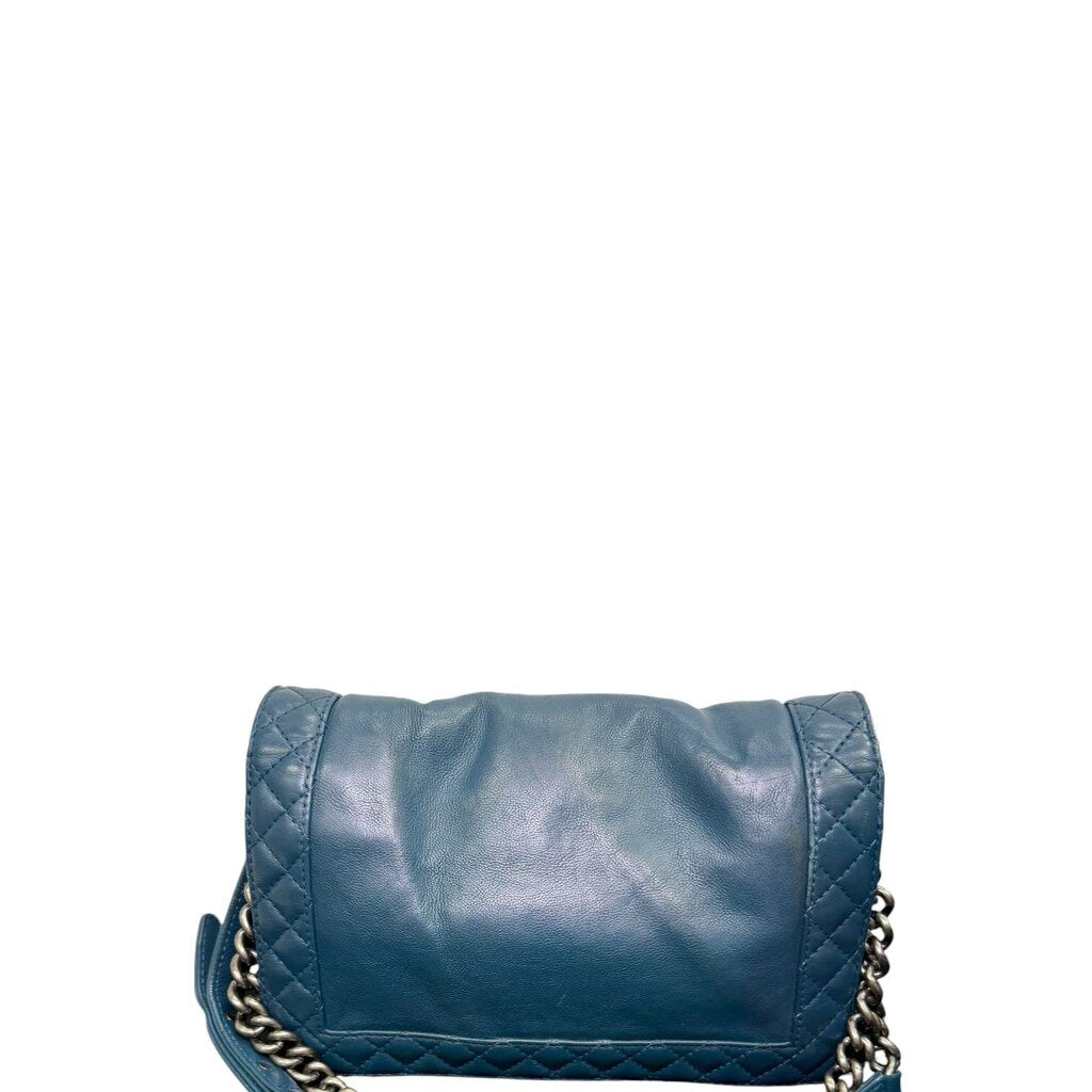 Chanel Reverso Boy Flap Bag Ocean Blue Medium