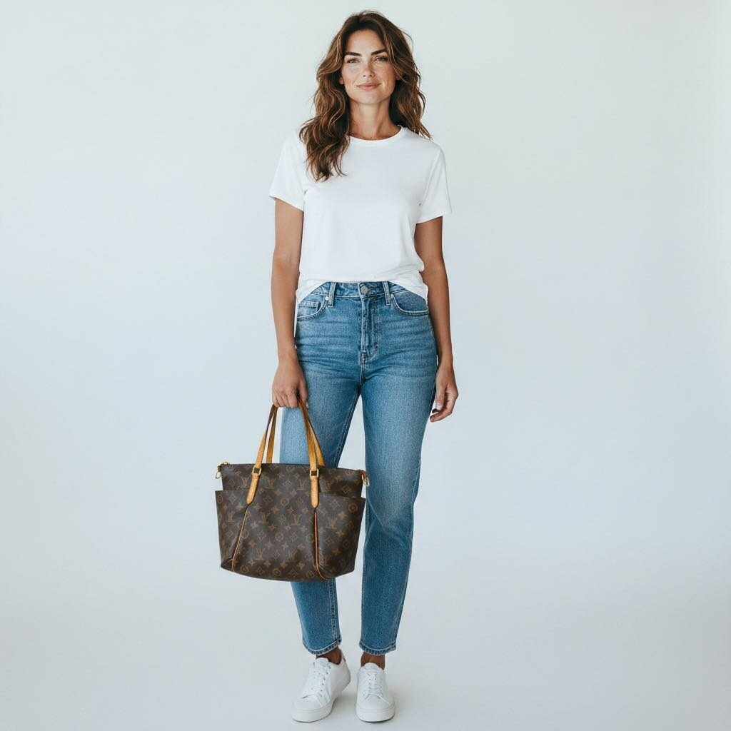 Louis Vuitton Totally Coated Canvas Tote Monogram PM