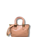 Fendi FF Handle Leather Tote Pink Small