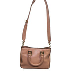 Fendi FF Handle Leather Tote Pink Small