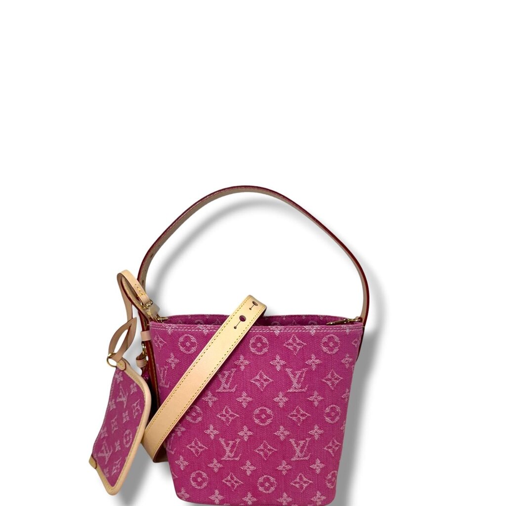Louis Vuitton All In BB Denim Tote Handbag Pink