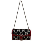 Gucci Tweed GG Dionysus Tweed Handbag Black Medium