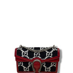 Gucci Tweed GG Dionysus Tweed Handbag Black Medium