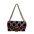 Gucci Tweed GG Dionysus Tweed Handbag Black Medium