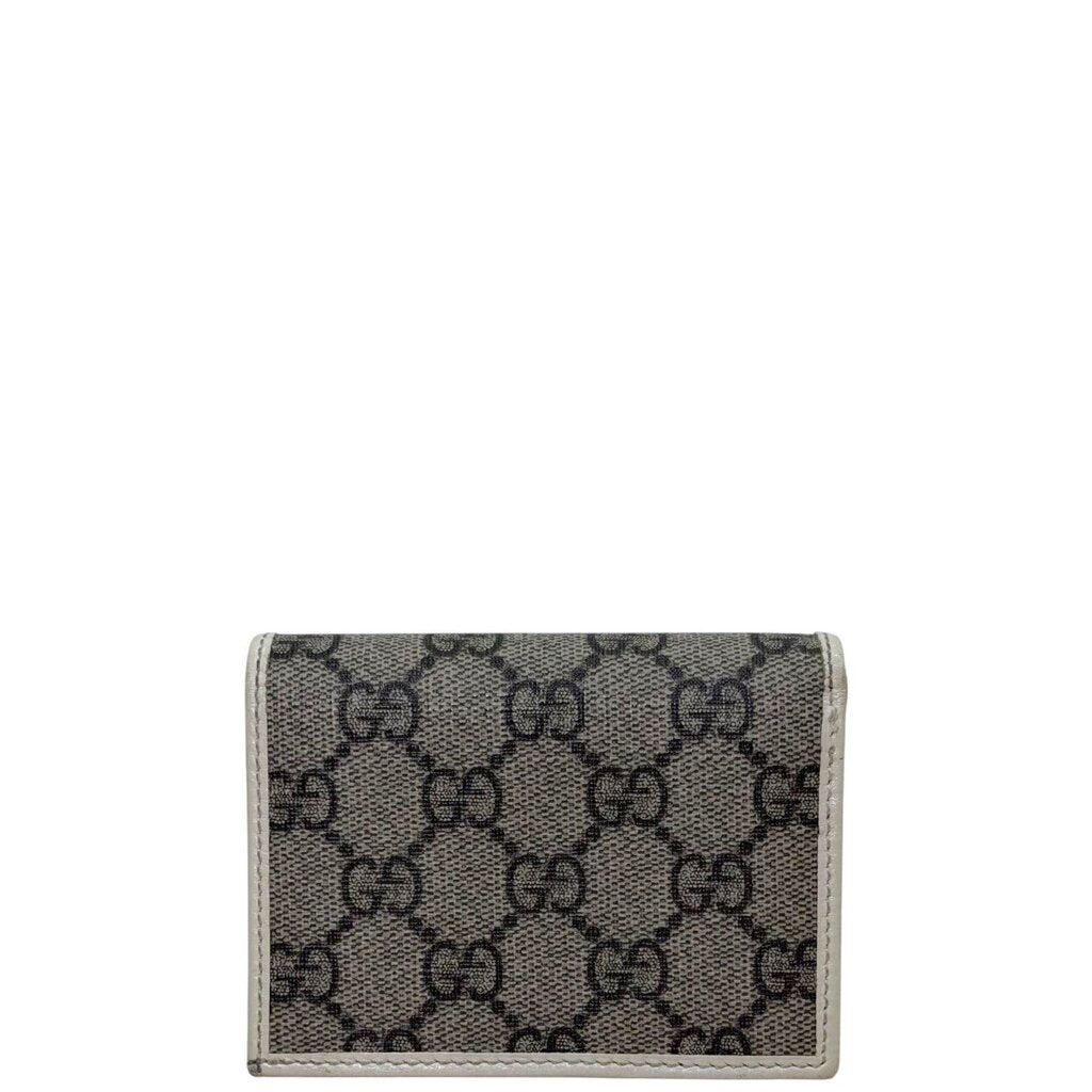 Gucci GG Supreme Horsebit 1955 Bi-Fold Wallet White Small