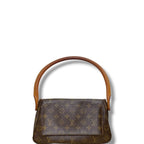 Louis Vuitton Looping Canvas Shoulder Bag Monogram Mini