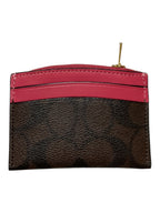 Coin Purse Designer By Coach In Brown & Pink, Size:Small