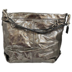 Handbag Designer By Coach In Silver, Size:Large