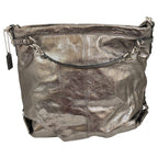Handbag Designer By Coach In Silver, Size:Large