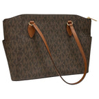 Handbag Designer By Michael Kors In Brown & Gold, Size:Large