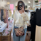 Burberry Patent Supernova Check Stars Small Julia Crossbody Bag
