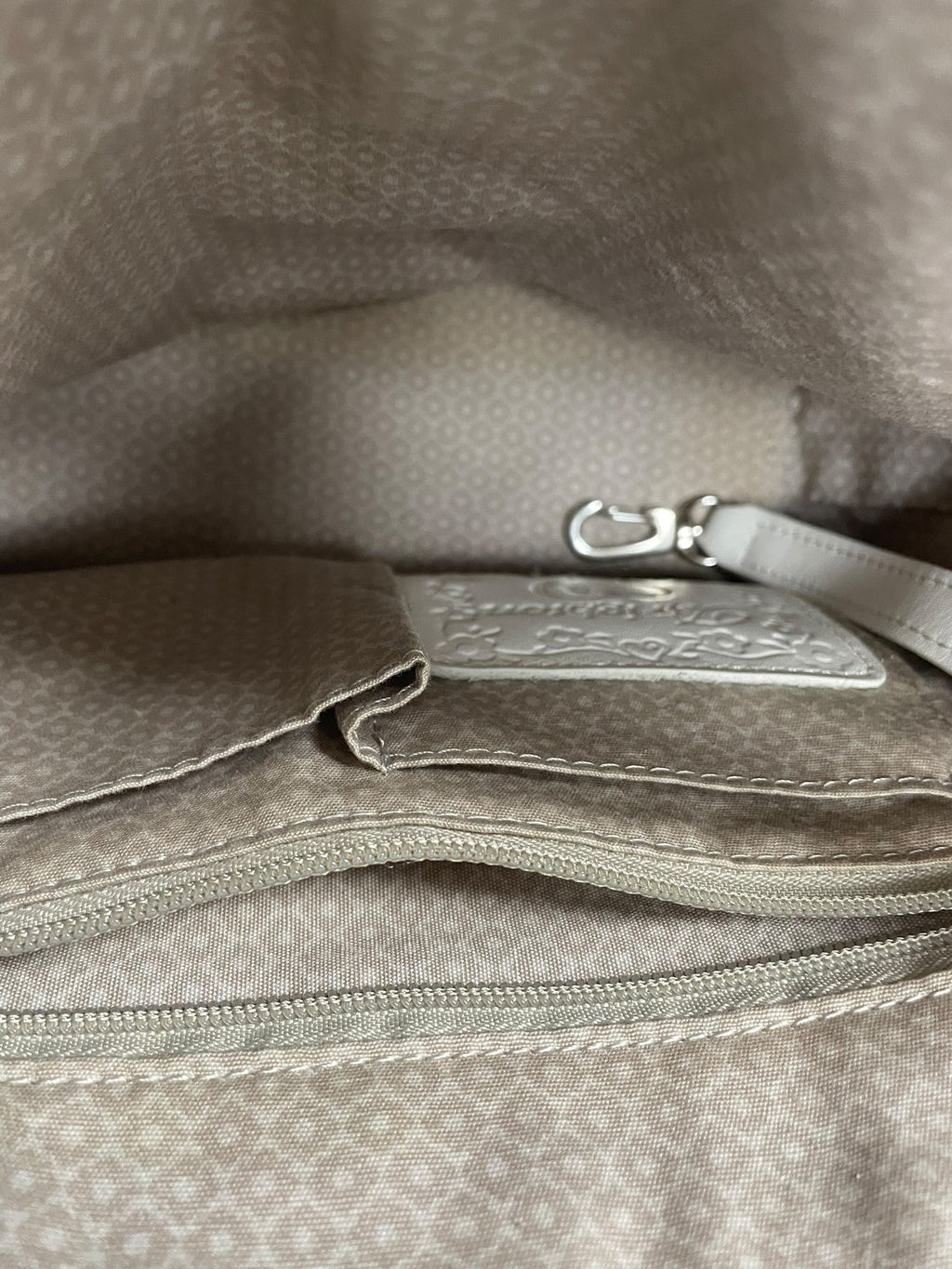 Handbag By Brighton In Tan & White, Size:Medium