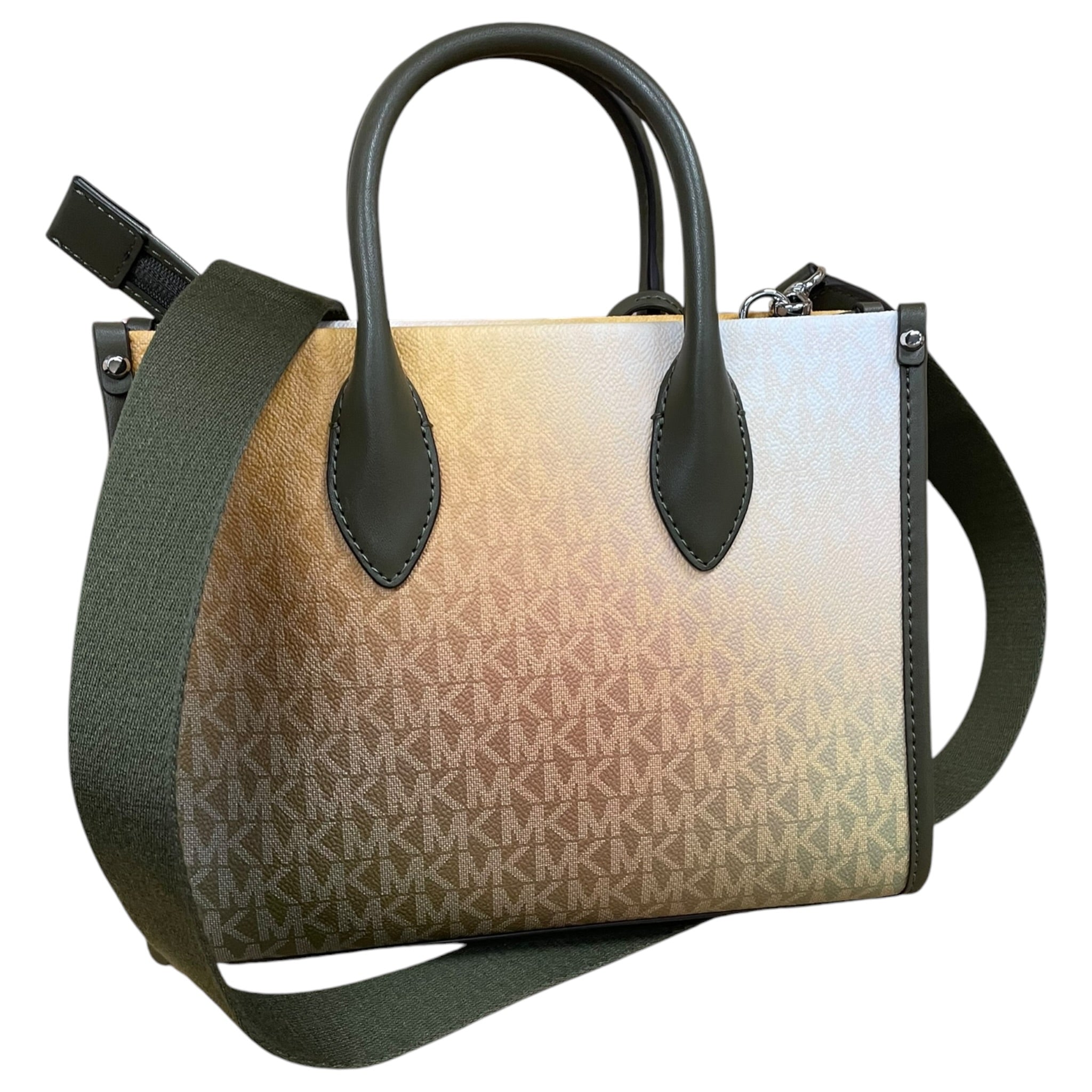 Crossbody By Michael Kors In Green & Yellow, Size:Small
