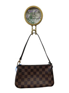 Handbag Luxury Designer By Louis Vuitton In Brown, Size:Small