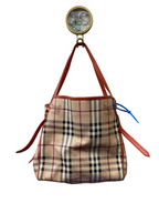 Handbag Luxury Designer By Burberry In Plaid Pattern, Size:Large