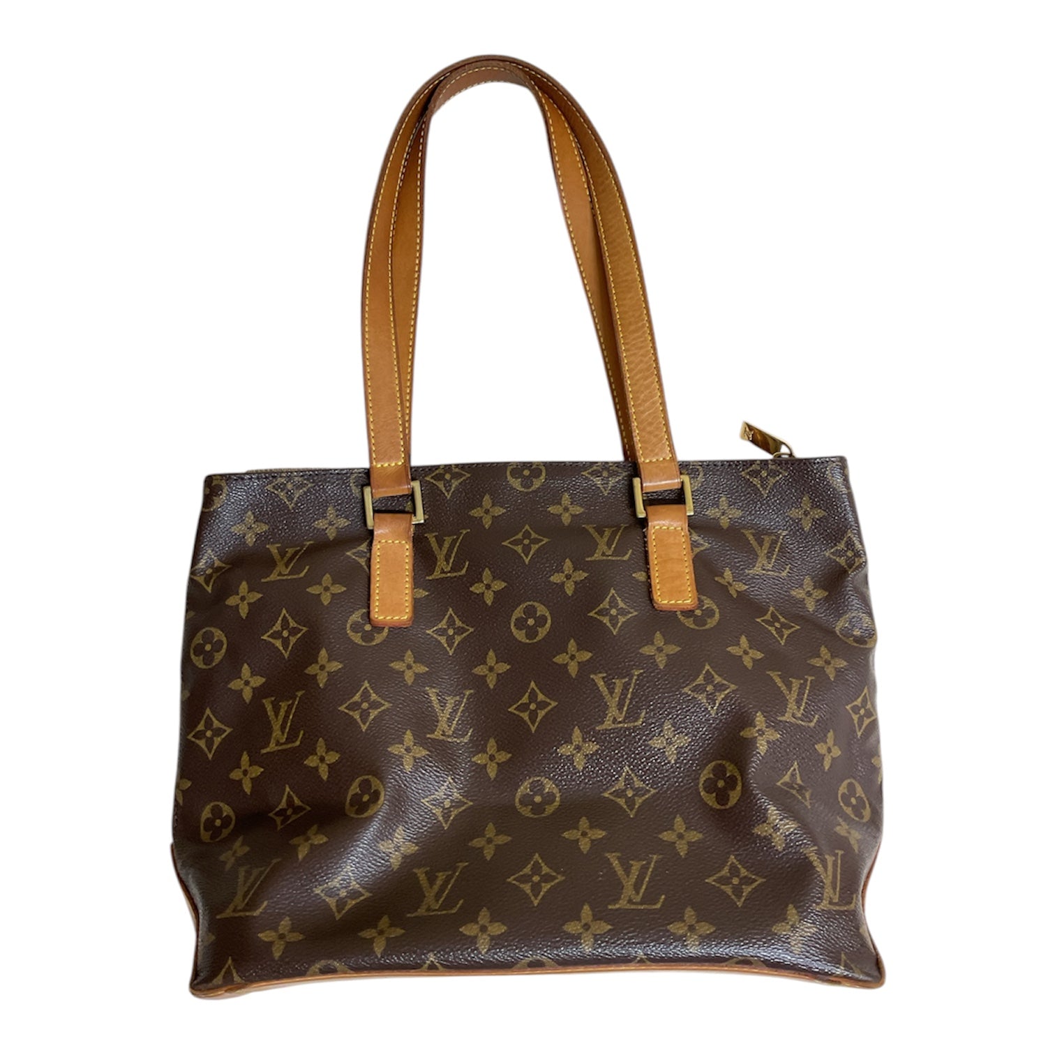 Handbag Luxury Designer By Louis Vuitton In Brown, Size:Medium