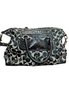 Handbag Designer By Coach In Black & Grey, Size:Medium