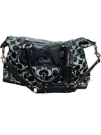 Handbag Designer By Coach In Black & Grey, Size:Medium