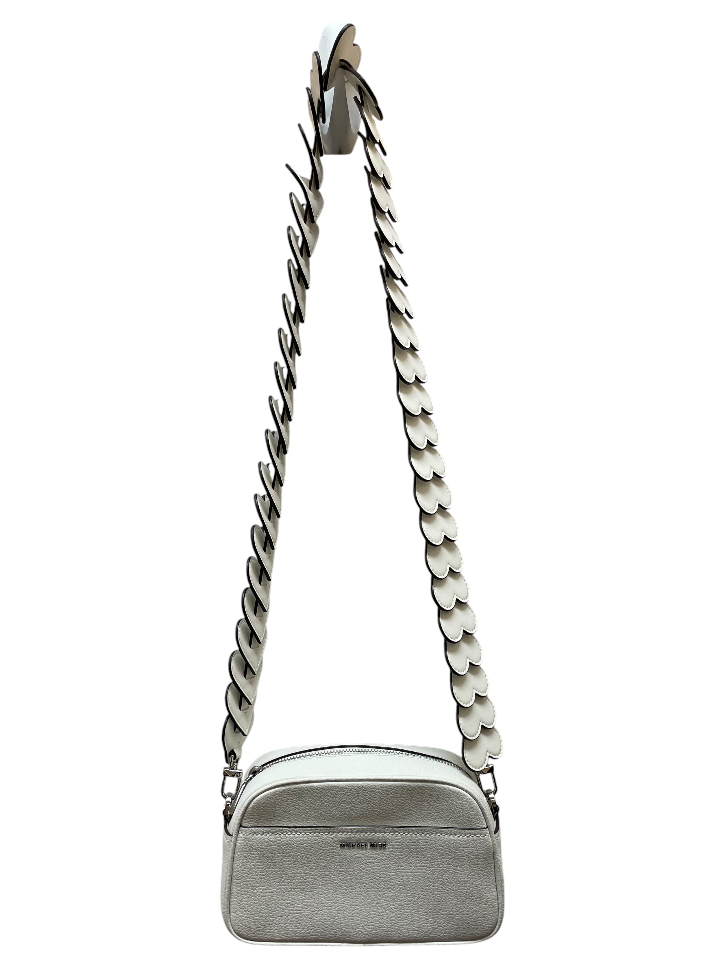 Crossbody Designer By Michael Kors In White, Size:Small