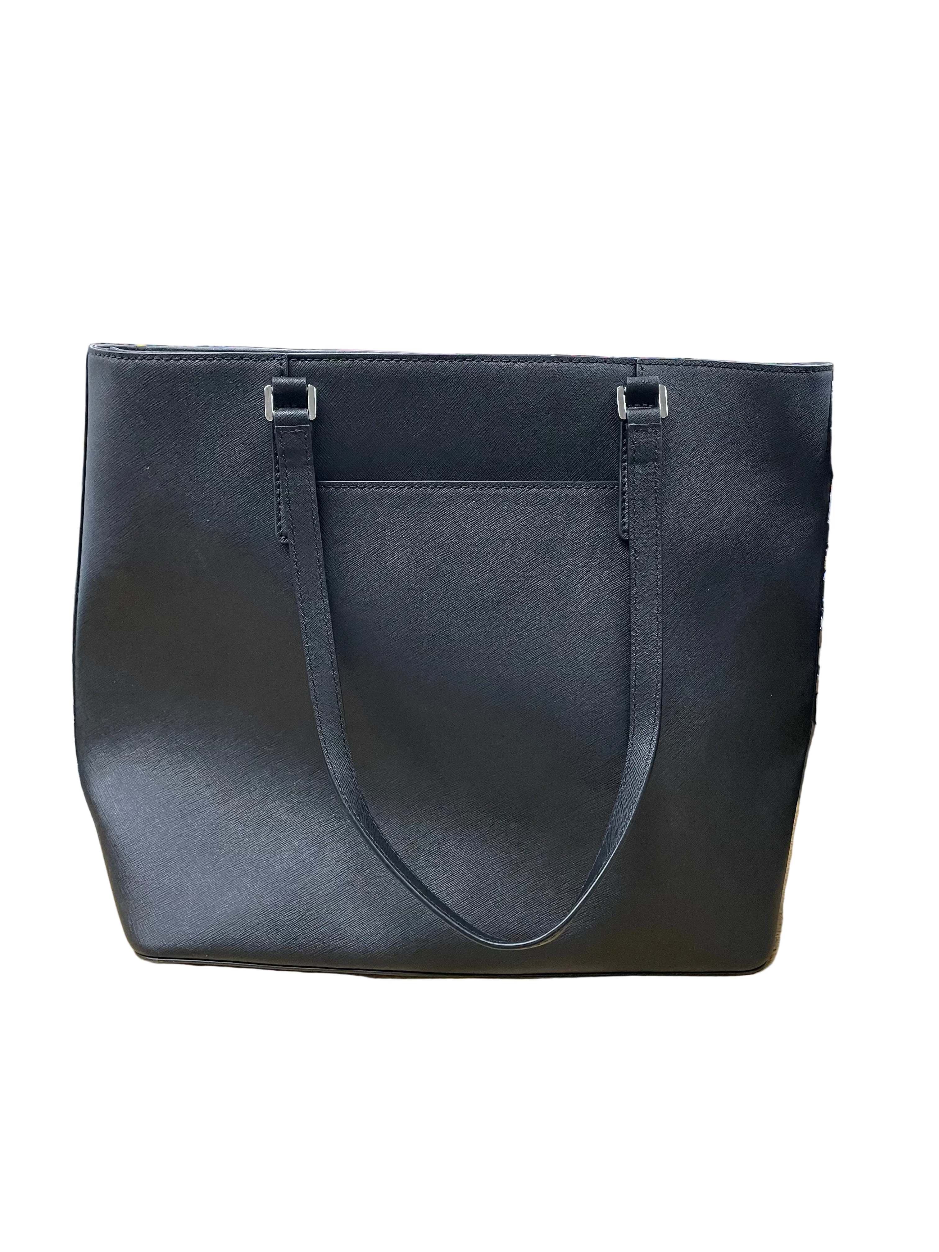 Tote Designer By Michael Kors In Black & White, Size:Large