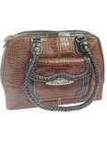 Handbag By Brighton In Black & Brown, Size:Medium