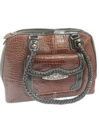 Handbag By Brighton In Black & Brown, Size:Medium