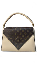 Louis Vuitton Double V Beige Leather Monogram Bag