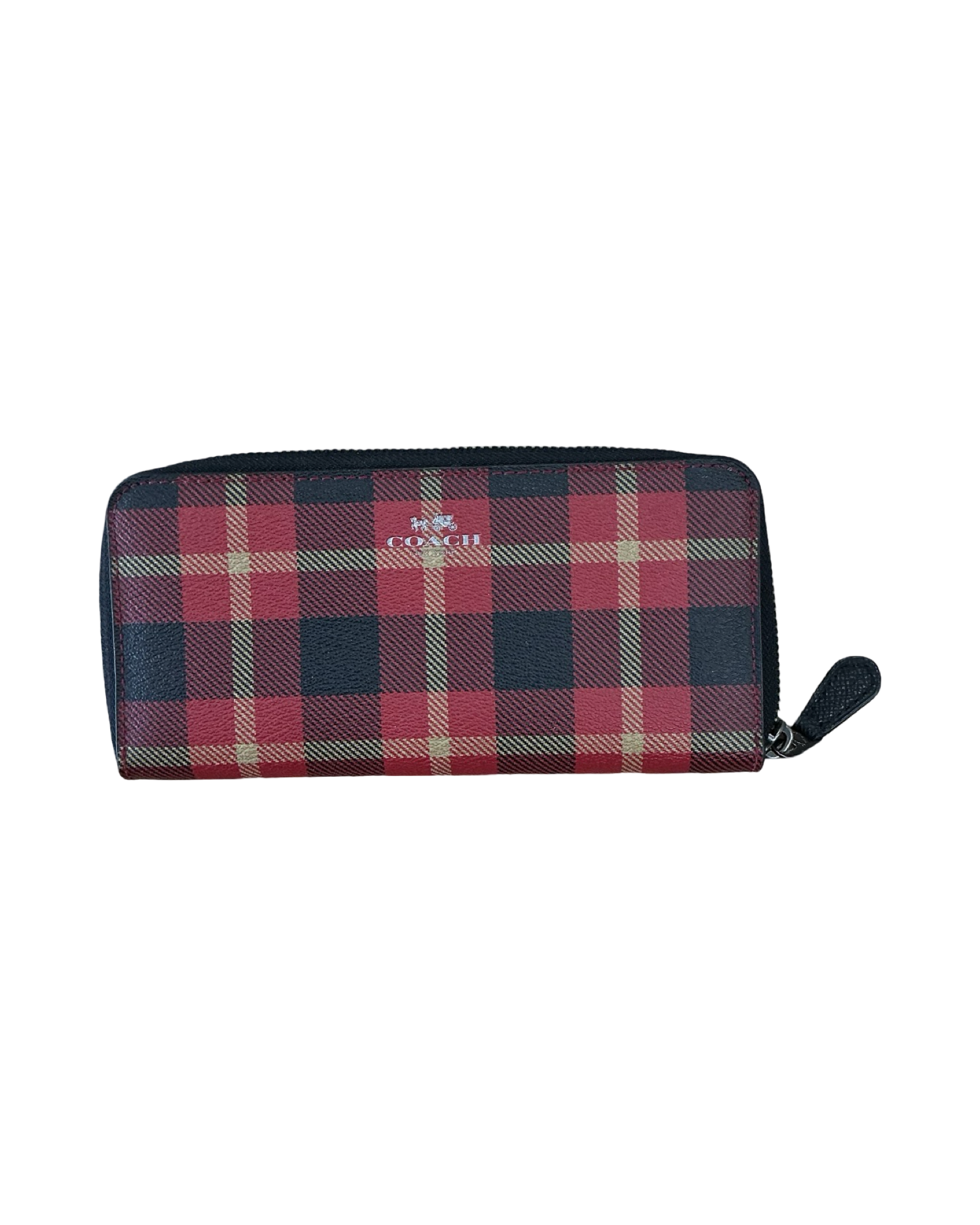 Wallet Designer By Coach In Black & Red, Size:Medium
