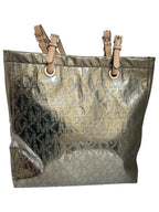Handbag Designer By Michael Kors In Silver, Size:Large