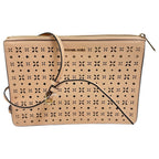 Handbag Designer By Michael Kors In Tan & White, Size:Large